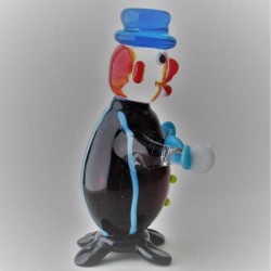 Glas Clown 70mm schwarz blau