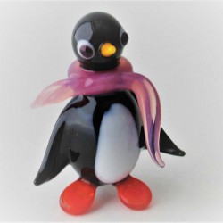 Pinguin mit Schal Glas zum...