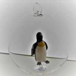 Glaskugel 80 mm Pinguin...