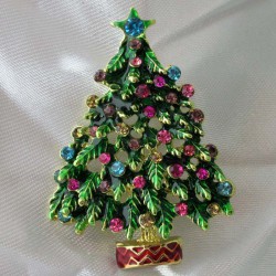 Weihnachtsbaum Brosche...