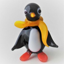 Pinguin mit Schal Glas zum...